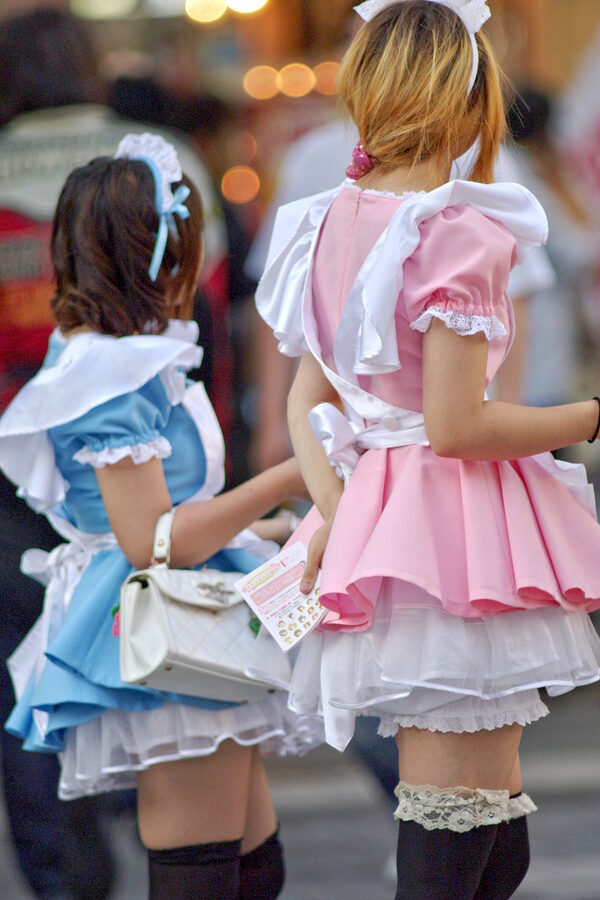 Maid cafe staff in Akihabara
