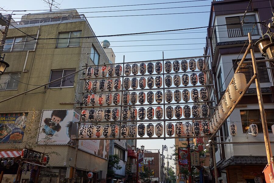 Asakusa lanterns at festival