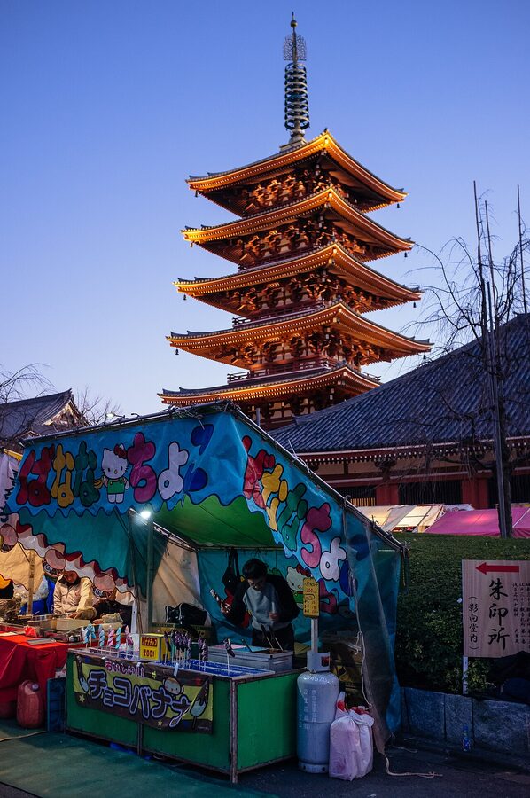 Asakusa yatai food stalls