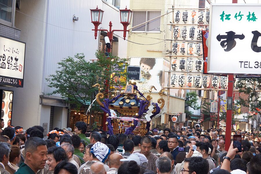 Sanja Matsuri procession in Asakusa