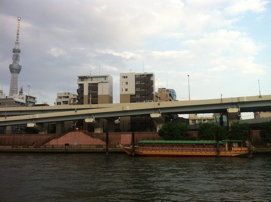 Yakatabune traditional boat in Asakusa