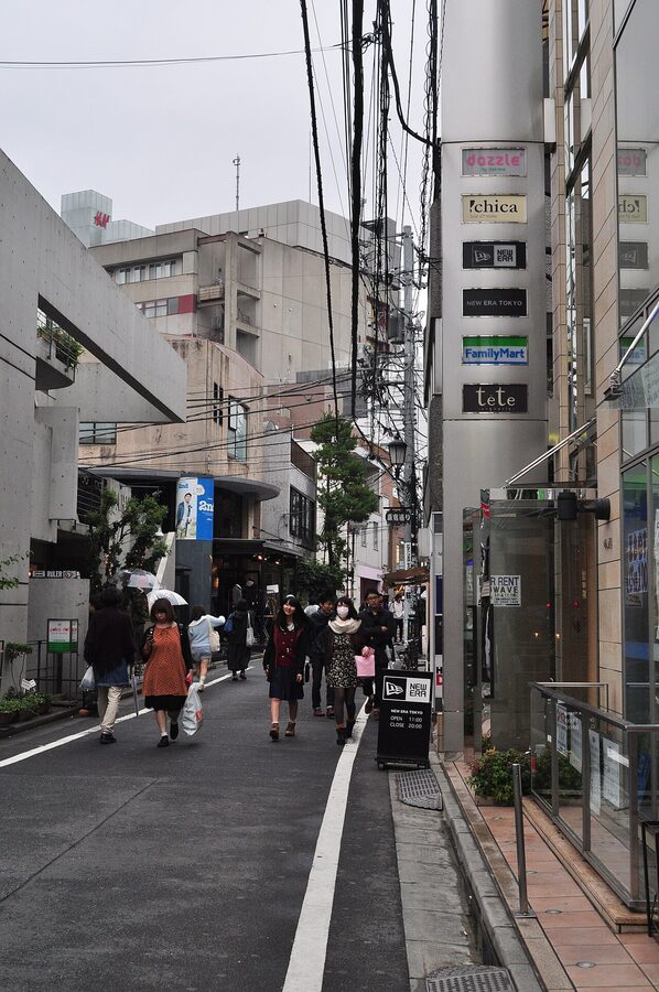Cat Street buildings and shops Harajuku
