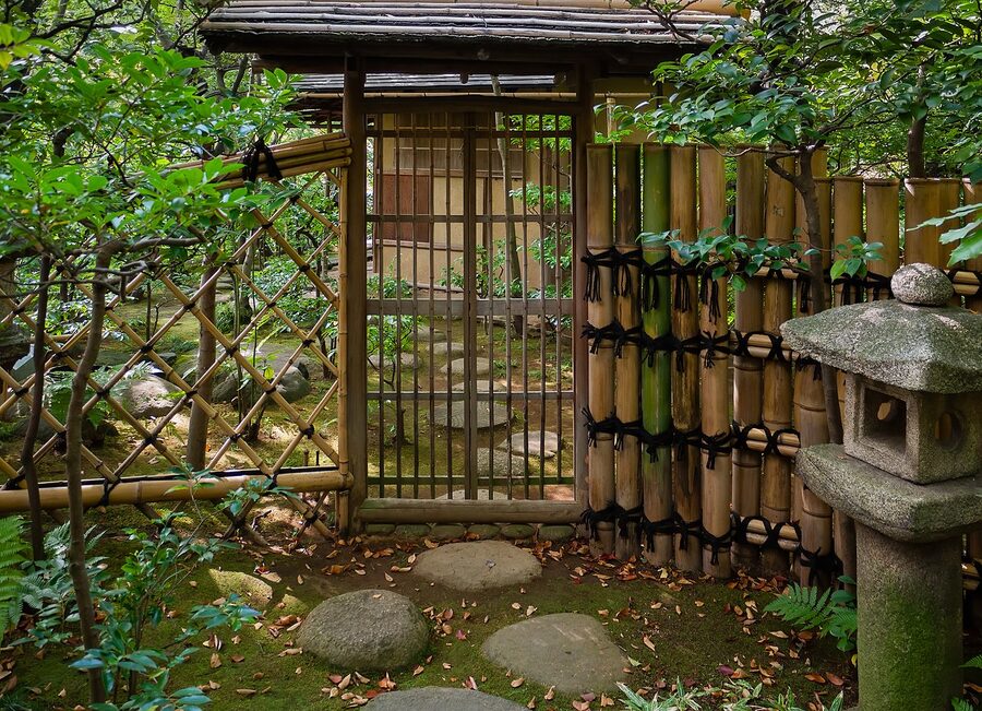 Nezu Museum garden Tokyo with pond and trees