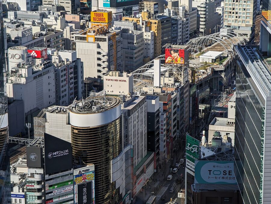 Miyashita Park rooftop complex from Shibuya Stream