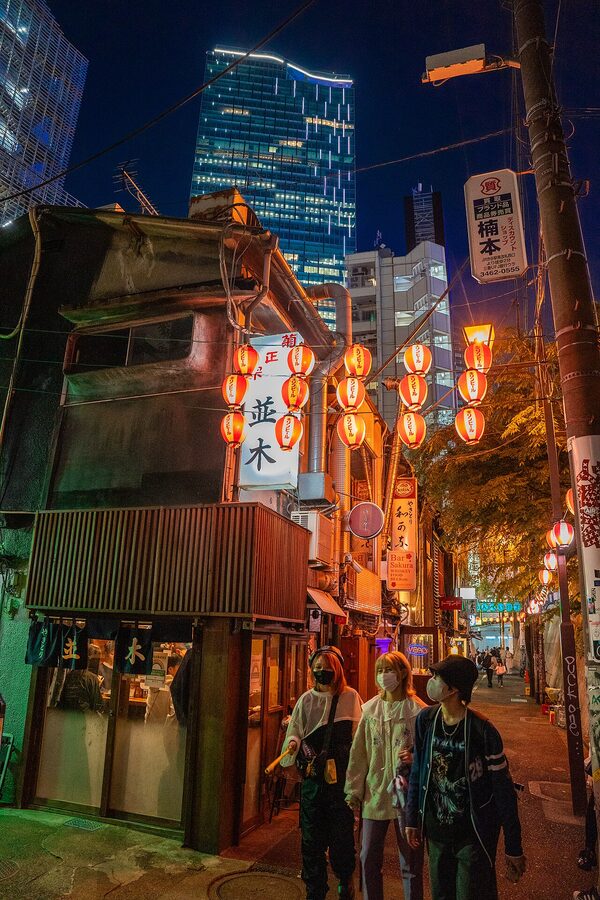 Nonbei Yokocho alley bars in Shibuya