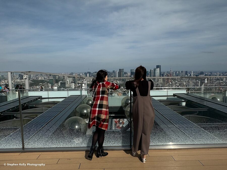Looking out at Tokyo from Shibuya Sky