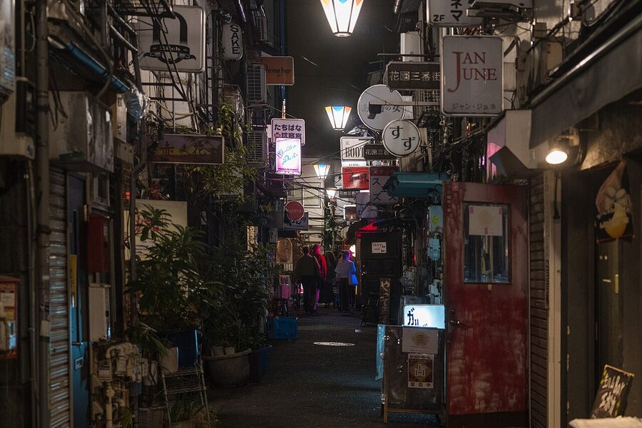 Golden Gai Shinjuku at night