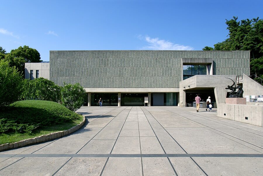 Exterior of the National Museum of Western Art designed by Le Corbusier