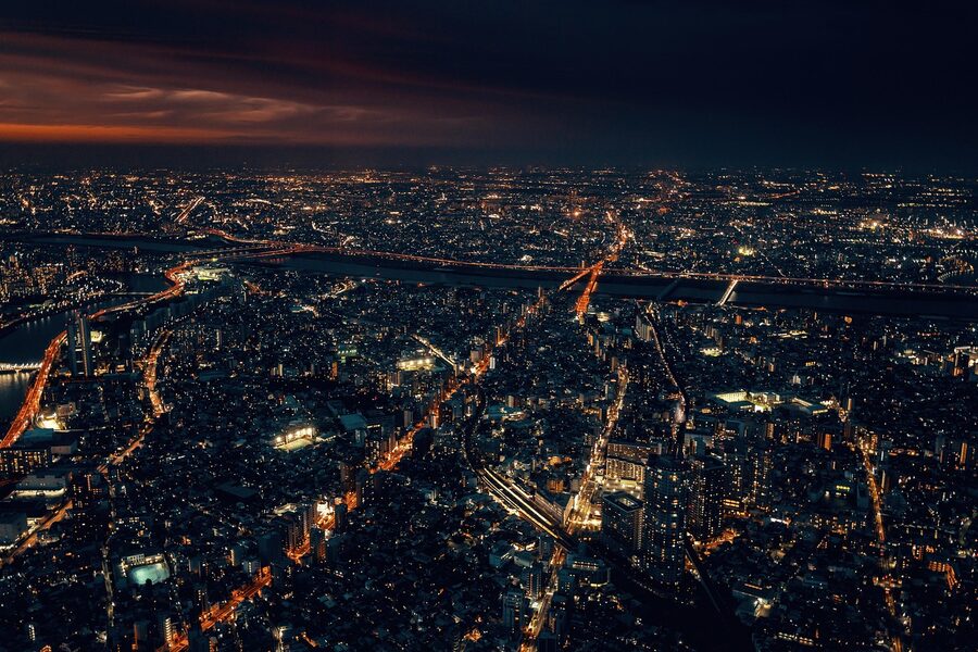 Tokyo skyline at night