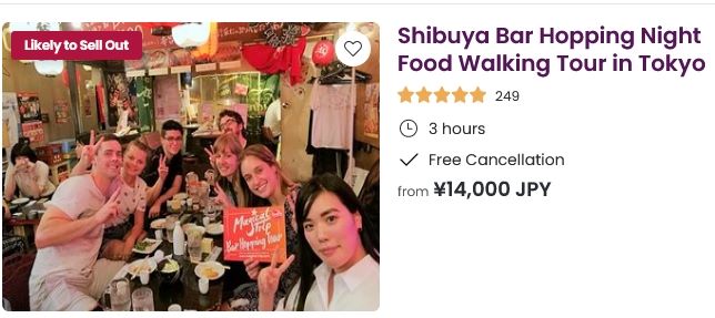 Shibuya Bar Hopping Night Food Walking Tour in Tokyo Vaitor Viator